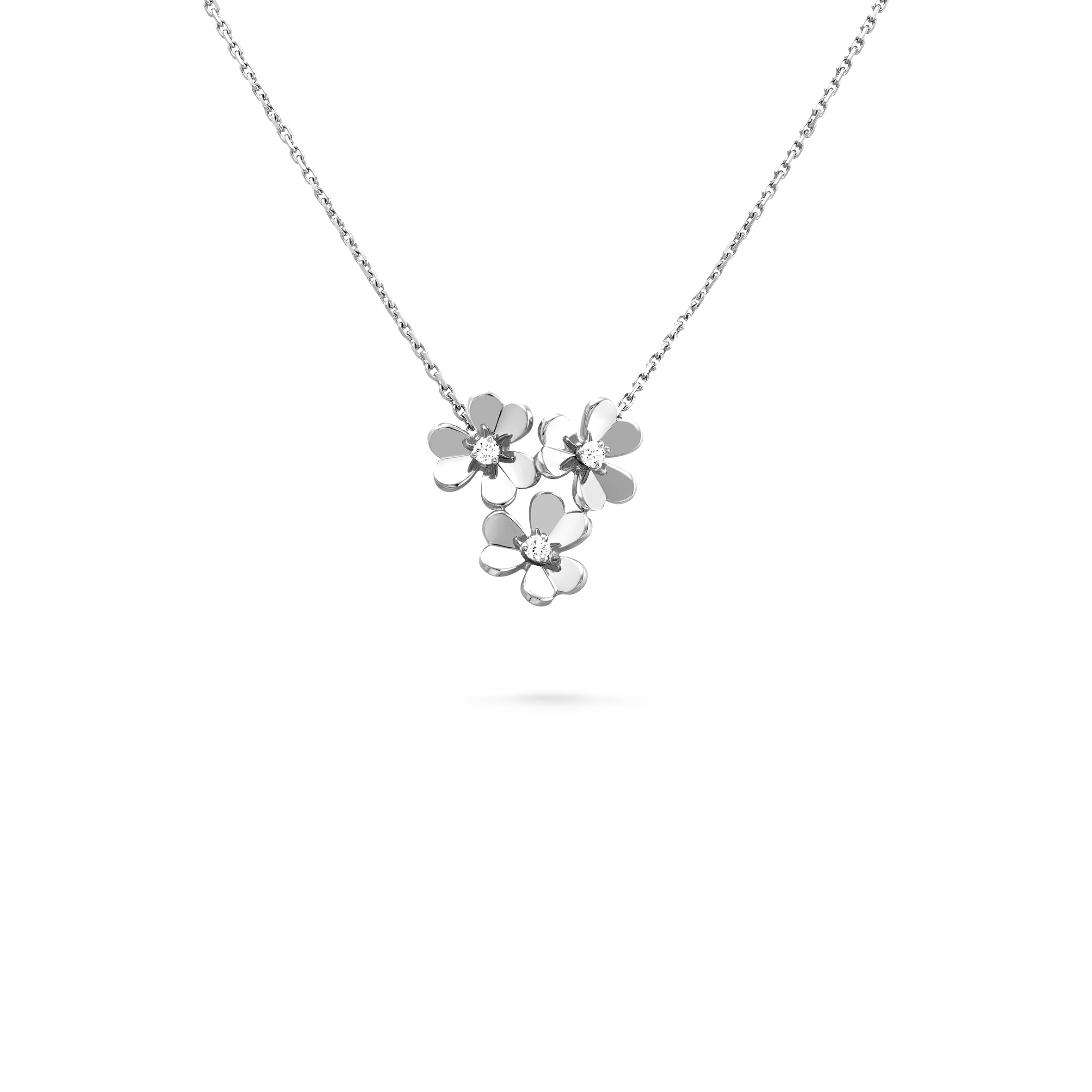 VAN CLEEF ARPELS FRIVOLE PENDANT, 3 FLOWERS VCARP2DN00